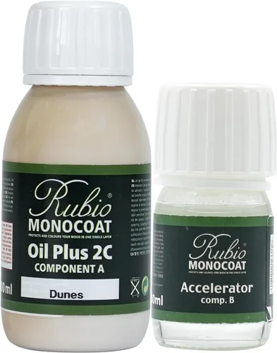 Vista 177 de Rubio Monocoat Tinte y acabado para madera de 650 pies cuadrados - Niebla 5% Oil Plus 2C Aceite de linaza ecológico de secado rápido