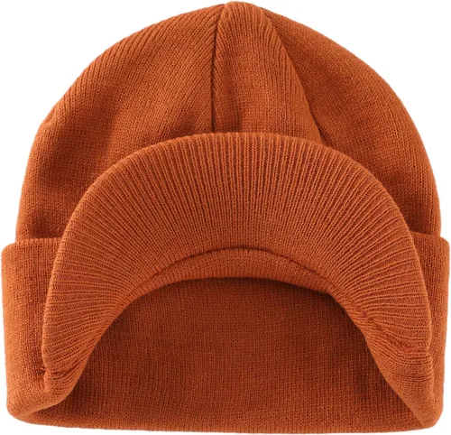 Vista 24 de Home Prefer - Gorro de invierno para hombre con visera, cálida y doble punto.