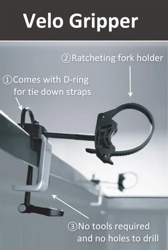 Vista 4 de Inno, portabicicletas para transportar bicicletas en plataforma de camión, de tamaño estándar