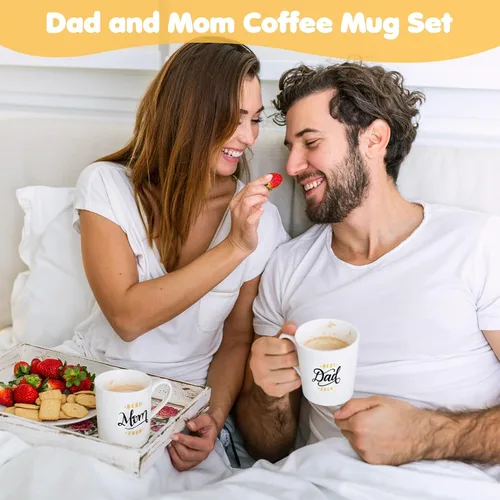 Vista 3 de Regalos de embarazo para madres primerizas – Juego de regalo para padres recién nacidos, anuncio de embarazo, cesta de baby shower, tazas para mamá
