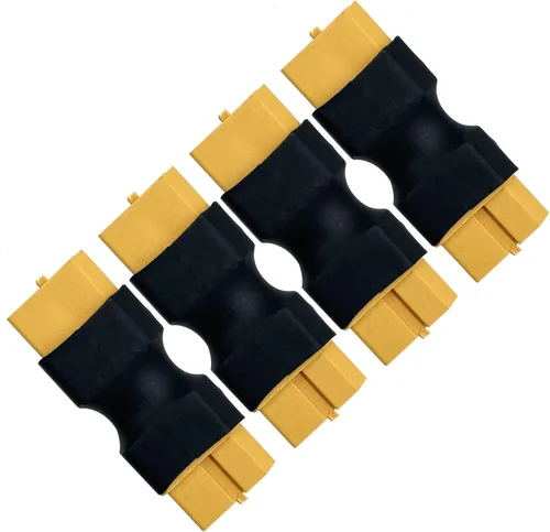 Vista 4 de Paquete de 4 conectores XT60 hembra a hembra sin adaptador de cable, adaptador de conector XT60 para RC FPV Car Plane Drone LiPo batería