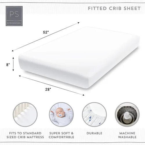 Vista 9 de Sábana bajera ajustable para cuna de tabla de surf, aguas azules, elementos oceánicos, ondas, espirales, dibujos, contornos blancos, Hobby Fun