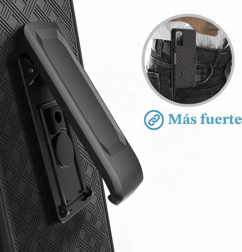 Vista 6 de Fingic Funda para Samsung Galaxy S20 FE con clip para cinturón
