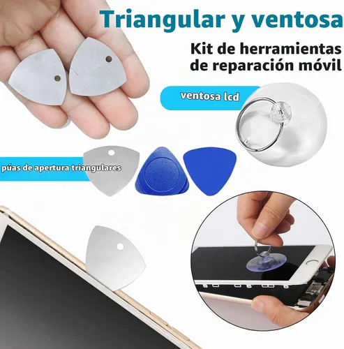Vista 5 de Spudger Kit de herramientas, 23 piezas de reparación de teléfonos celulares, herramientas de palanca para electrónica, metal Spudger, herramienta