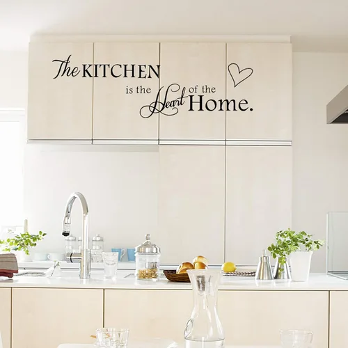 Vista 5 de Calcomanías de pared con cita "The Kitchen" Vinilo adhesivo de pared para cocina y comedor (tamaño B)
