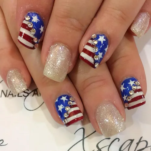 Vista 9 de 24 uñas postizas a presión con punta francesa, cuadradas, medianas, con brillantina, con diseño de degradado blanco, uñas postizas reutilizables