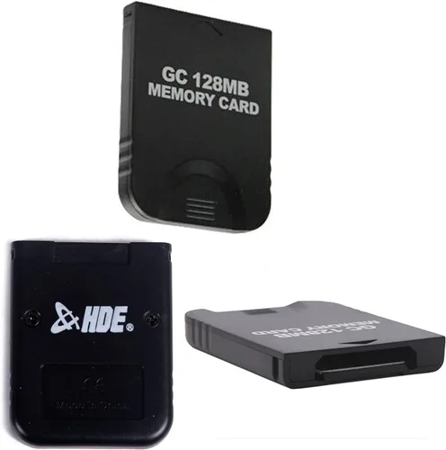 Vista 2 de HDE - Tarjeta de memoria para Nintendo GameCube o Wii 128 MB 2048 bloques color negro Única negro