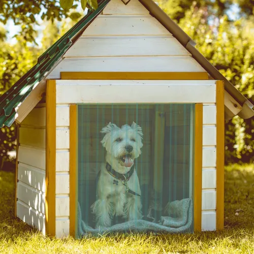 Vista 7 de Solapas de repuesto para puerta de perro, tira de vinilo de plástico para puerta de entrada de casa de perro o puerta de gato, 7.09 pulgadas x 4.9