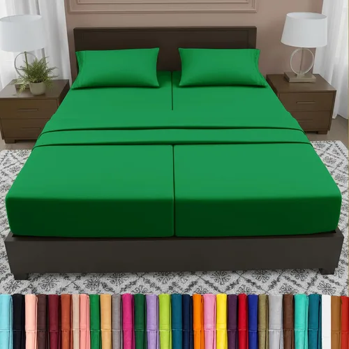 Vista 90 de Elegant Comfort - Juego de sábanas de lujo de 4 piezas - Ropa de cama de lujo de 1500 hilos, calidad de hotel prémium, microfibra, resistente a