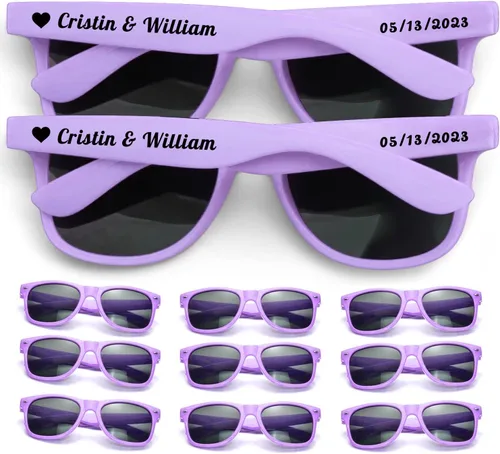 Vista 11 de Gafas de sol personalizadas para recuerdos de fiesta de boda, gafas de sol personalizadas a granel para hombres, padrinos de boda, adultos y mujeres