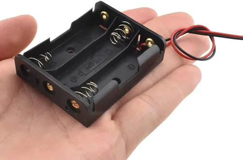 Vista 16 de HAHIYO Paquete de soporte de batería AA de 1.5 V con cubierta resistente de alambre, resortes flexibles, interruptor integrado, baterías, caja