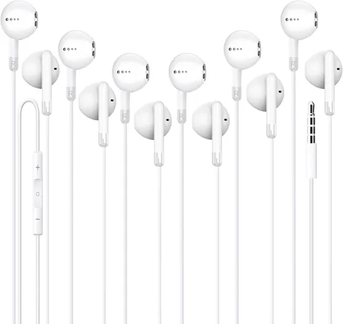 Vista 8 de Paquete de 3 auriculares USB C [certificados MFi], auriculares tipo C, auriculares estéreo HiFi con cable, auriculares intraurales magnéticos