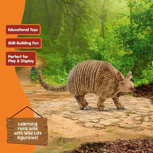 Vista 4 de Schleich Wild Life - Figura de Armadillo de juguete de animales salvajes, niños y niños pequeños a partir de 3 años