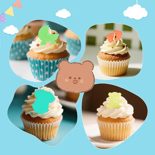 Vista 7 de Sidosir 3 moldes de silicona de chocolate para baby shower, antiadherentes para bebé, moldes de huellas para chocolate, chupete de botella