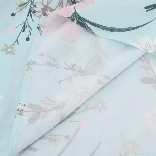 Vista 4 de Vestidos de verano para mujer, diseño floral, casual, cuello en V, botones, manga corta, vestido midi con bolsillos, holgado, vestidos de playa