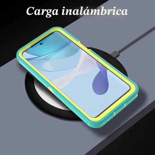 Vista 6 de Funda para Moto G 5G 2023 (sin protector de pantalla) con funda duradera de 3 capas a prueba de caídas, a prueba de golpes, funda de goma sólida