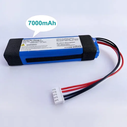 Vista 2 de 7000mAh para JBL Charge 3 Batería GSP1029102A Reemplazo Charge3 3.7V