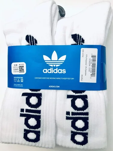 Vista 4 de Adidas Calcetines deportivos deportivos para hombre que absorben la humedad, 6 unidades6 pares (talla de zapato 6-12)