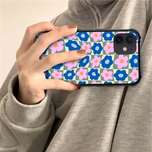 Vista 6 de Funda protectora de poliuretano termoplástico resistente a los arañazos y a los golpes, compatible con iPhone 11 de 6.1 pulgadas, diseño de flores