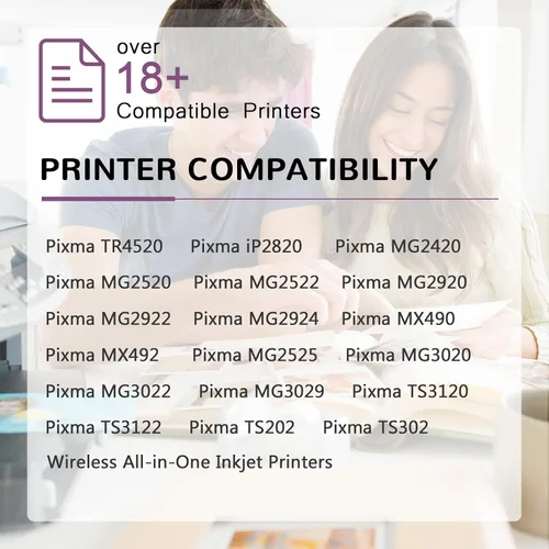 Vista 2 de Cartucho de tinta remanufacturado para Canon PG 245XL & CL 246XL con indicador de nivel de tinta utilizado en impresoras PIXMA iP2820 MG2420 MG2520