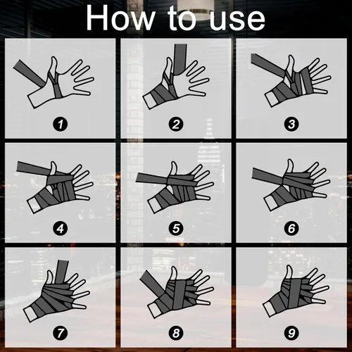 Vista 3 de Teling 6 pares de vendas de boxeo de 100 pulgadas para niños, guantes internos, artes marciales, muñequeras de boxeo para kickboxing, Muay Thai