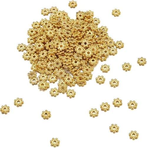 Vista 7 de Megapet - Cuentas espaciadoras de plata antigua estilo tibetano para fabricación de joyas, Metal