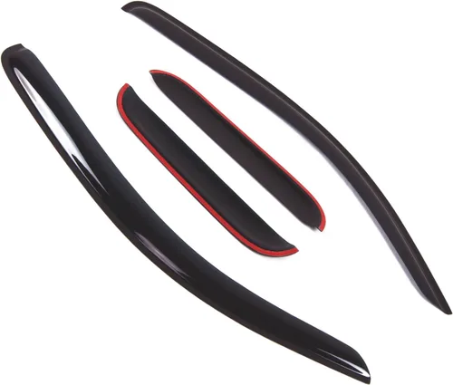 Vista 2 de Visor de ventana compatible con Toyota Tacoma extendido 2005-2015, DGWV2-449, deflector de montaje exterior, protector de lluvia, humo oscuro, juego