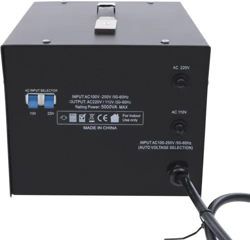 Vista 6 de Medidor resistente del regulador del transformador del convertidor del voltaje de 5000 vatios - paso arriba/abajo 110V/220V