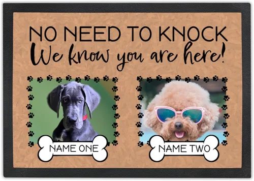 Vista 8 de Tapete personalizado para puerta de perro con foto y nombre, tapete de bienvenida personalizado, tapete para puerta delantera, no es necesario