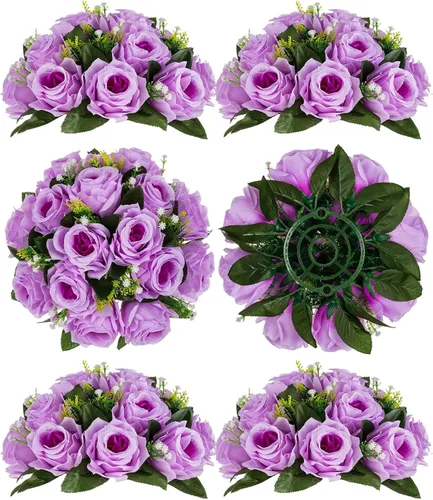 Vista 22 de BLOSMON Bolas de Flores para Bodas, Centros de Mesa de Rosas, 2 Piezas, Flores Artificiales Negras, Bolas Florales Colgantes, Decoración de Arreglos