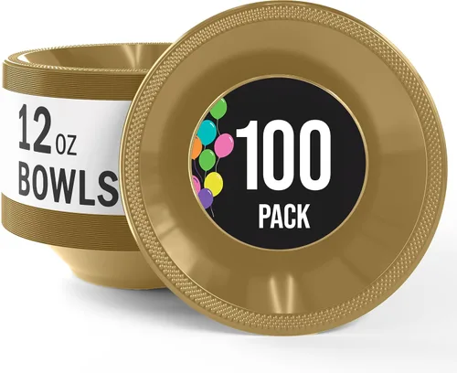 Vista 12 de Exquisite Party Solids - Cuencos desechables de plástico de 12 onzas para sopa de comida caliente, 100 unidades, para sopa, ensalada, cereales