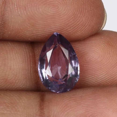 Vista 5 de GEMHUB Pandente facetado de corte de pera, anillo que hace pequeñas piedras que cambian de color de la piedra piedra preciosa suelta de alejandrita