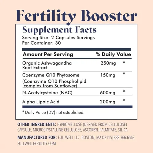 Vista 2 de FullWell Fertility Trio Vitamina prenatal + DHA y refuerzo de fertilidad Colina, Folato, Omega 3, Coq10, NAC, más de 26 nutrientes vitales