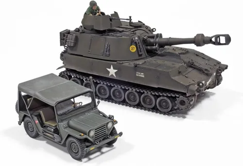 Vista 5 de Tamiya 300035334-1:35 US M151A1 Transporte Vehículo Vietnam, Verde