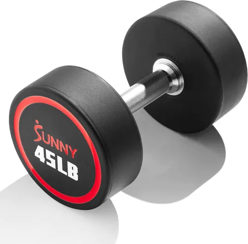 Vista 11 de Sunny Health & Fitness Premium Round Dumbbells for Strength Training 5-50 lb 9.9 lbs (par)