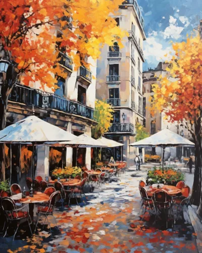 Vista 17 de Tucocoo Bumbers - Pintura de paisaje de puerta para adultos, paisaje de lago, pintura por números, pintura acrílica, lienzo junto al lago, plantas