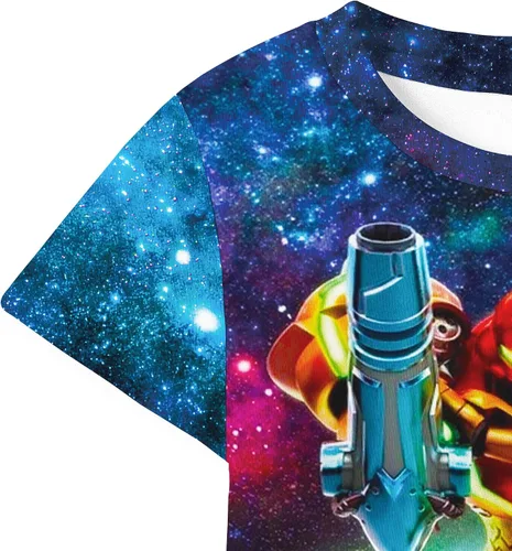 Vista 4 de DJYLBV Camiseta de juego para niños, traje de juego para niños, patrones de roles de manga corta, pantalones cortos de 6 a 12 años