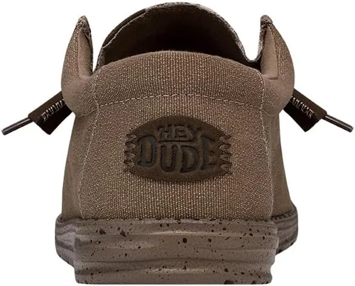 Vista 5 de Hey Dude Men's Wally Canvas Mono Mens Shoes Men's Slip-on Loafers Comfortable & Light