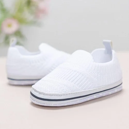 Vista 4 de Clowora Unsex Baby Boys Girls Canvas First Walkers Shoes,Infant Non Slip Soft Sole Toddler Flat Lazy Loafers Sneaker