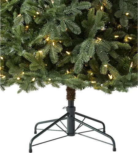 Vista 4 de Treetopia Luxe Real Feel Heritage - Árbol de Navidad artificial de abeto de bálsamo, luces LED transparentes, 7 pies