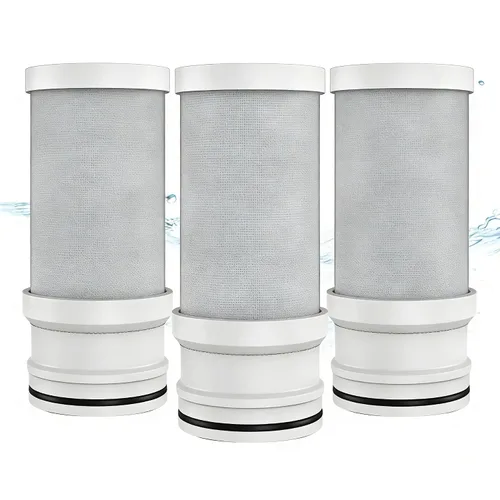 Vista 11 de Vortopt Filtro de agua de bloque de carbono para grifo de fregadero, filtro de agua certificado NSF/ANSI 42, con pantalla y capacidad de 400 galones.