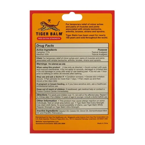 Vista 7 de Bálsamo de tigre rojo extra fuerte, ungüento, 18 gramos - 6 por caja.