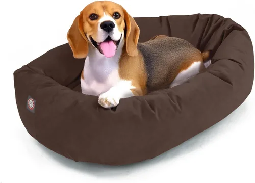 Vista 58 de Majestic Pet Cama para Perros de 52 Pulgadas de Ante Calmante Lavable 52x35x11 (Pulgadas) – Acogedora Cama Redonda para Perros con Forma de Dona
