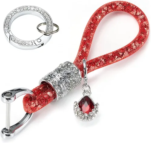 Vista 10 de Bling Crystal - Llavero de diamantes de imitación para mujer, llavero de moda