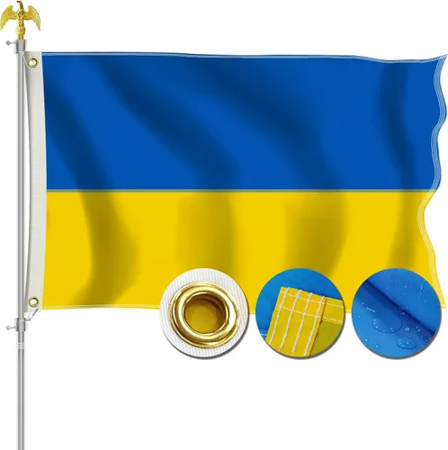 Vista 9 de Bandera italiana de 3 x 5 para exteriores, poliéster resistente, con rayas cosidas, ojales de latón