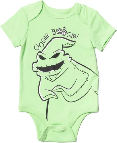 Vista 3 de Disney Nightmare Before Christmas Zero Sally Oogie Boogie - Conjunto de 3 piezas para bebé recién nacido a bebé verde/negro