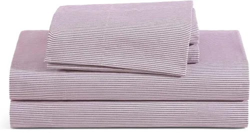 Vista 22 de Tommy Hilfiger - Sábanas para cama individual, ropa de cama de percal de algodón crujiente y fresca con funda de almohada a juego, juego de cama