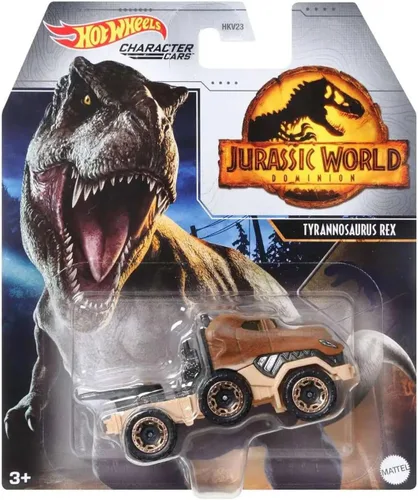 Vista 3 de Hot Wheels Jurassic World - Juego de 4 vehículos fundidos a presión de GRM80-956A