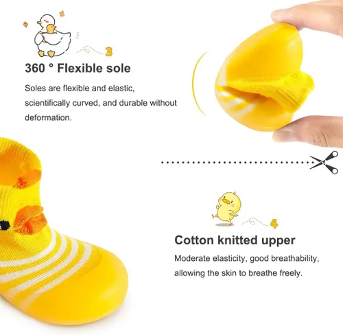 Vista 3 de Zapatos para caminar lindos del bebé, suela de goma suave antideslizante zapatillas de deporte de las niñas del bebé, zapatos de primera caminata