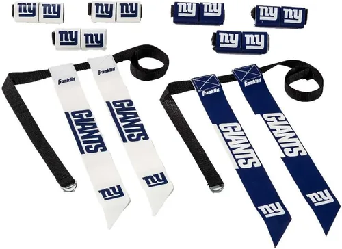 Vista 15 de Franklin Sports NFL - Conjuntos de fútbol con bandera del equipo de la NFL, cinturones + banderas, para niños + adultos, se adapta a cintura